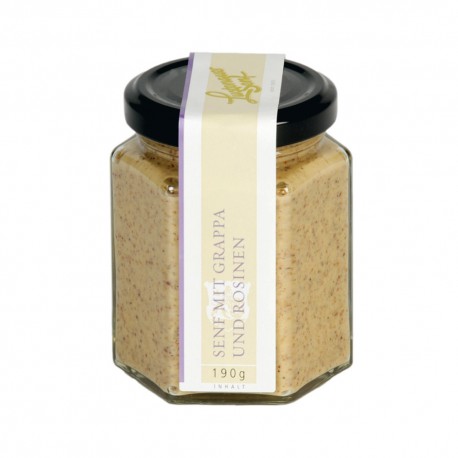 Lustenauer Mustard with Grappa and raisins 190g